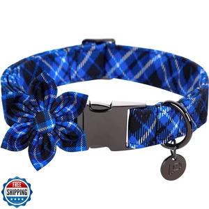 UP URARA PUP Dog Collar with Flower, Cotton Dog Collar for Puppy Girl Female - Picture 1 of 5