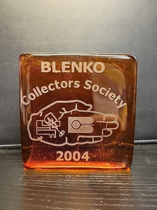 Fermacarte Blenko Collectors Society blocco vetro annuale 2004 - Foto 1 di 6