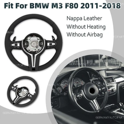 Nappa MP Style Steering Wheels For BMW M3 F80 11-18 F21/F23/F30/F15/F16/F87/F82 Foto 1 de 4