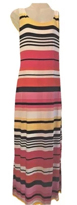 Women’s Jessica Howard Missy Long Sleeveless Dress Size XL Pink Stripe Lined NWT - Изображение 1 из 4