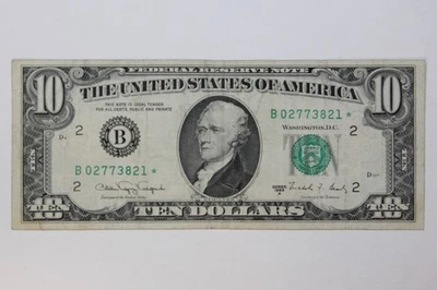 1988A $10.00 *** STAR *** FRN, VF Condition, B 02773821* - Image 1 of 2