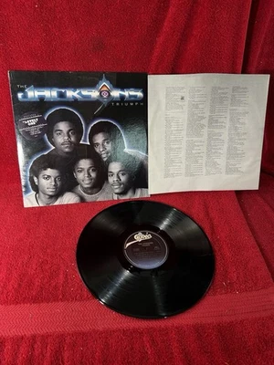 Jacksons Triumph LP Vinyl Michael  Jackson  hype sticker Inner Sleeve Ultrasonic - Image 1 of 2