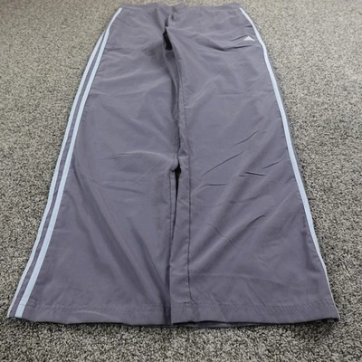 Adidas Pants Womens L Gray Track Windbreaker Jogger Baggy Sweatpants Gym Y2K - Image 1 of 4