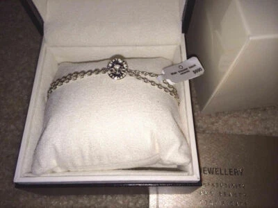 NUEVO EN CAJA Authenti Montblanc Perfil 103781 PULSERA PLATA ESTERLINA 103781 CADENA $690 Foto 1 de 4