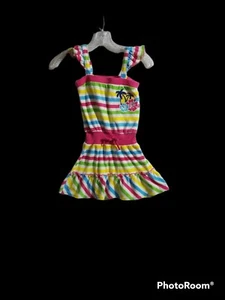 St Eve Girl 6/6X Multicolored Striped Terry Cloth Swim Suit Cover - Picture 1 of 6