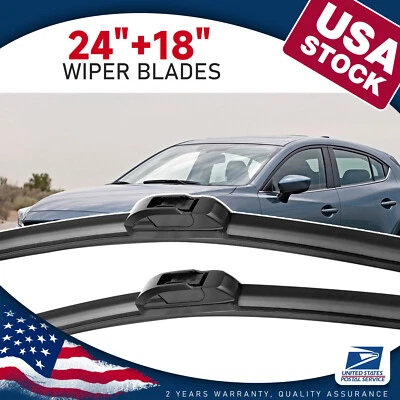 24"&18" All Season Front Windshield Wiper Blade Fit For 2010-2016 Toyota 4Runner - Image 1 of 4