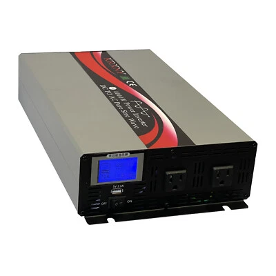 4000W Off Grid Pure Sine Wave Power Inverter 12V 24V 48V DC to 120V 240V AC USB - Image 1 of 4