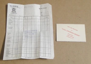 1960 Hotel Pan American Receipt & Casa Contenta Resort Guest Bklt, Guatemala C.A - Picture 1 of 2