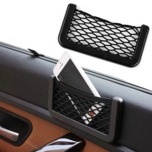 Car Body Edge Elastic Net Storage Phone Holder Auto Interior Accessories Black - Picture 1 of 12