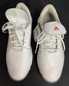 Adidas Women’s Beacon 737597 White Pink Golf Shoes Lace Up Low Top Size 5 NWT - Picture 1 of 12