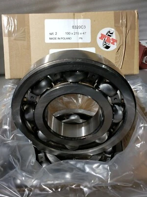 Lote de 2 - Rodamientos de bolas de una fila FLT 6320-C3 100 x 215 x 47 nuevos en caja Foto 1 de 4