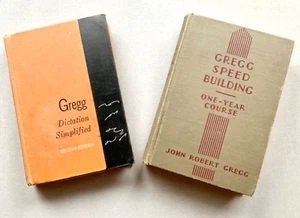 VINTAGE GREGG SHORTHAND BOOKS 1940 SPEED BUILDING & 1955 DIKTAT VEREINFACHT - Bild 1 von 14