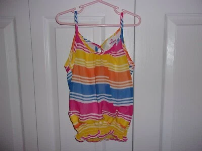 Top de verano para niñas de casa de muñecas en talla 7/8, rayas multicolores, lindo. Foto 1 de 4