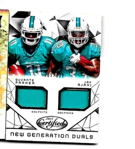 CAMISETAS USADAS JAY AJAYI y DeVANTE PARKER 2015 CERTIFICADAS PANINI DOBLE JUEGO# - Imagen 1 de 1