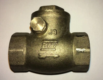 RWV - 3/4" FNPT x 3/4" FNPT Swing Check Valve - Brass - 200 WOG - Lead Free - Image 1 of 2