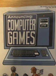 Announcing Computer Games Radio Shack Cat. No. 62-2068 Tandy Trs-80 S186 Collect - Picture 1 of 6