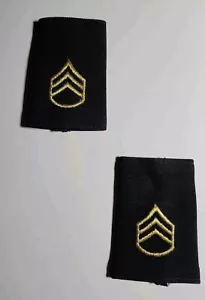 US Army E6 Staff Sergeant Shoulder Mark Epaulet Small/Male (pair) - Picture 1 of 2