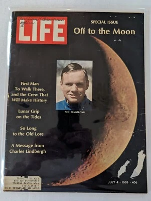 Life Magazine July 4 1969 Neil Armstrong Rock Island Arsenal historical Military - Image 1 of 4