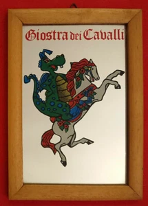 QUADRO A SPECCHIO GIOSTRA DEI CAVALLI DRAGO DRAGHETTO souvenir - Imagen 1 de 2