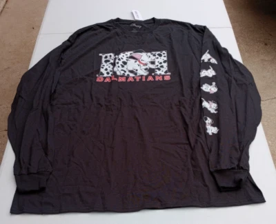 Disney 101 Dálmatas Camiseta Negra Manga Larga, Perros en Manga Izquierda, 2XL, NUEVA CON ETIQUETAS Foto 1 de 4