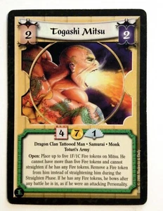 Togashi Mitsu L5R Legend of the Five Rings CCG Fire and Shadow - Picture 1 of 1