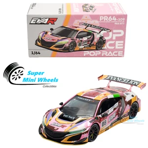 Pop Race 1:64 HONDA NSX GT3 EVO22 EVA RT PRODUCTION TYPE-08 Chrome Pink PR64-109 - Picture 1 of 7