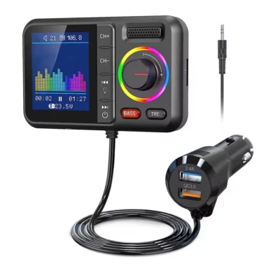 Transmetteur FM Lecteur MP3 Voiture FM Rapide AUX Bass Boost LED bluetooth usb - Bild 1 von 4