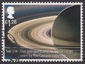 Saturn & its Rings seen from Cassini satellite illustrated on 2012 used stamp - Picture 1 of 1