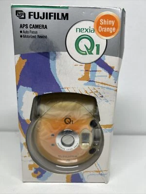 Fujifilm Nexia Q1 Point & Shoot 22mm Film Camera  Auto Focus Shiny Orange NEW! - Image 1 of 4