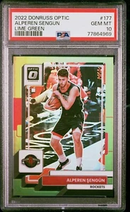 2022-23 Donruss Optic ALPEREN SENGUN LIME GREEN 84/149 Houston Rockets PSA 10 🔥 - Picture 1 of 4