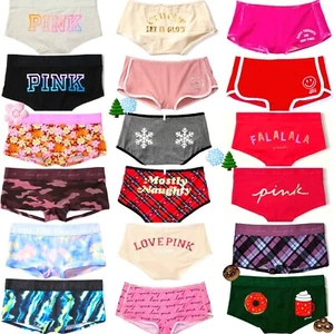 Victoria's Secret PINK Logo Boy Shorts Panties *1 M. *Buy3ShipsFree! + Bonus! - Picture 1 of 91