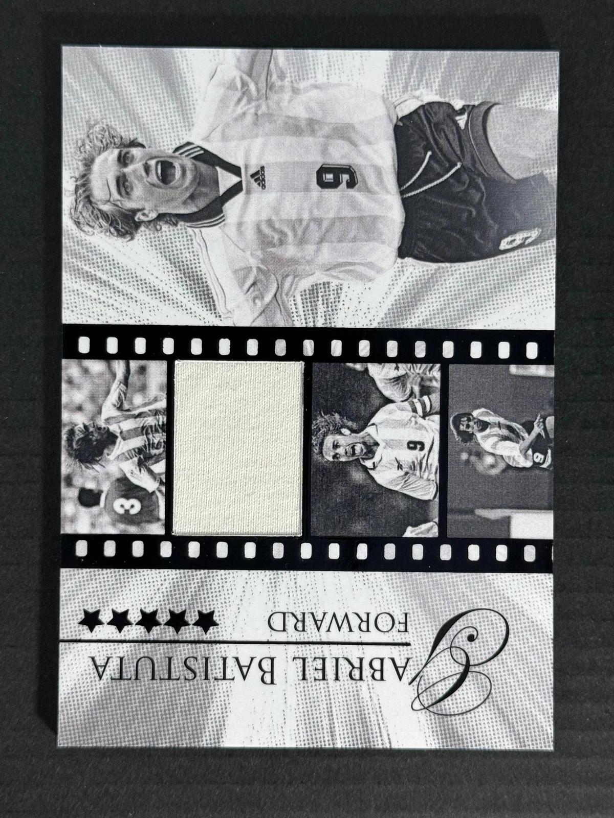 2024 Futera Unique Nostalgia Game Worn Legends Black Gabriel Batistuta 16/19