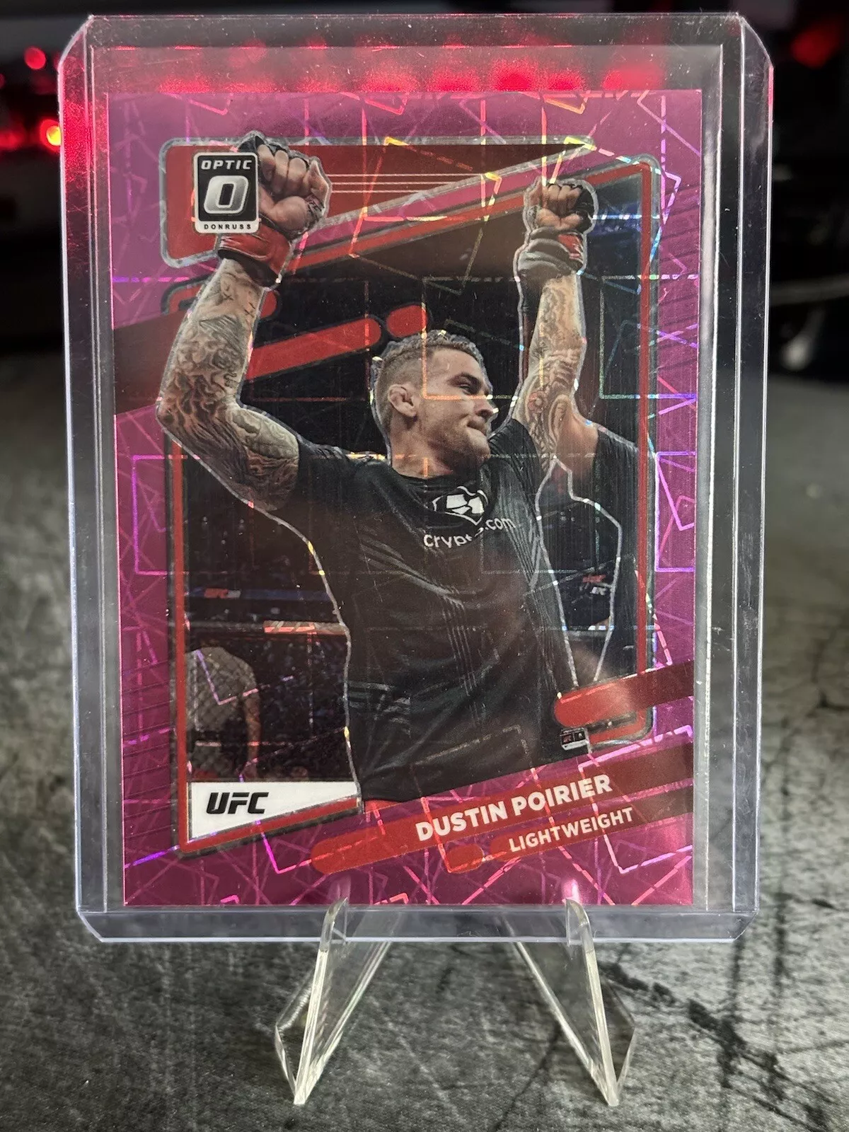 Dustin Poirier 2022 Donruss Optic UFC Pink Velocity Prizm /79 #2 The Diamond