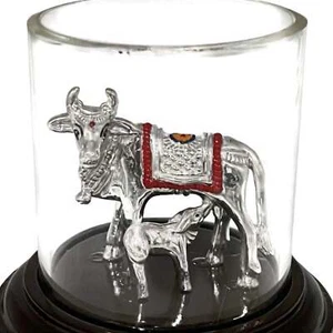 999 Pure Silver Kamdhenu Cow Statue / Idol / Murti (Figurine #11) - Picture 1 of 5