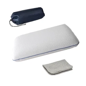 Premium Travel Pillow Memory Foam Camping Comfort Case Cool Gel Comfort UK 🇬🇧 - Picture 1 of 1