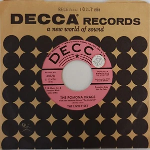 The Lively Set-Promo The Pomona Drags / Turbine Montage 7” Single 1964 Decca USA - Picture 1 of 4