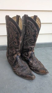 Gut getragene Corral Vintage Herren Cowboy Arbeitsstiefel 10,5 D #G1301 Used Leder - Bild 1 von 18