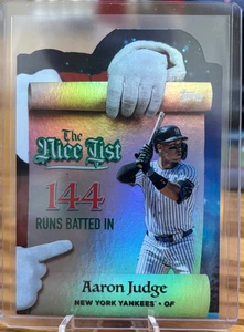 2025 Topps Baseball Holiday MNL-6 Aaron Judge The Nice List 144 Runs Batted In - Picture 1 of 2