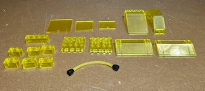 Lot of Vintage Lego Space Trans Yellow Translucent Plates Pieces & Bricks *read* - Picture 1 of 14
