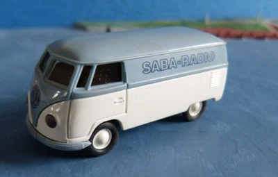 Brekina Plastik Modell 1 : 87 H0 VW Bus T 1 hellblau weiß Saba Radio - Bild 1 von 4