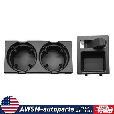 For BMW E46 51168217953 325i Black Front Center Console Cup Holder Coin Holder Foto 1 de 4