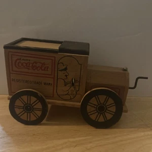 Coca Cola Wooden Delivery Truck Music Box Vintage, Working! - Picture 1 of 9