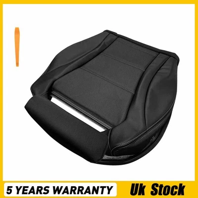 For Benz C-Class 2015-2021 Left Passenger Side Bottom Leather Seat Cover Black - Image 1 of 4