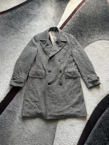 Lauren Ralph Lauren Houndstooth Wool Blend Overcoat 42R - Picture 1 of 6