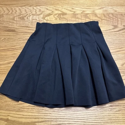 Philosophy Republic 服装打褶女式黑色裙聚酯纤维/氨纶小号 — 第 1/4 张图片