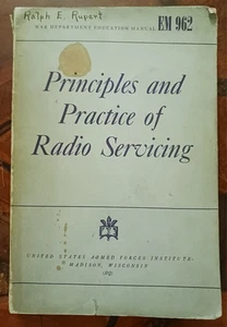 Principles and Practice of Radio Servicing 1944 War Department Education Manual - Imagen 1 de 7