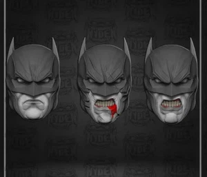 Figura de acción personalizada sin pintar Batman 3 Head Pack Mcfarlane DC Marvel Legends - Imagen 1 de 1