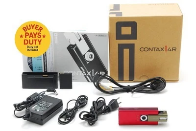 NEW Battery [Top MINT] Contax i4R Red Digital Camera Carl Zeiss Lens From JAPAN - Image 1 of 4