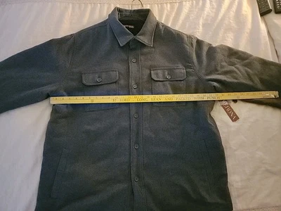 Merona Men's Mid Weight Fall Coat Size XXL TTG Charocal Gray Button Up Nwt - Image 1 of 4