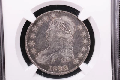 1822 Cap Bust Half Dollar., NGC Graded VF-35. Store #30016 - Image 1 of 3